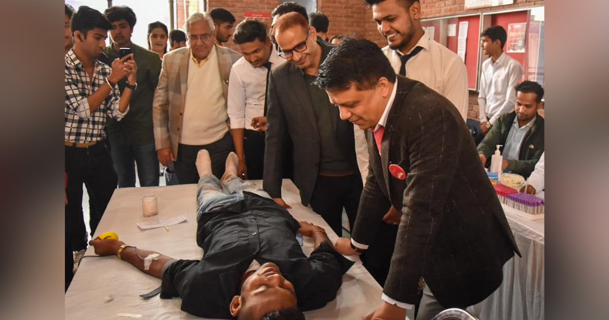 The gift of life given at the Mega Blood Donation camp JECRC University